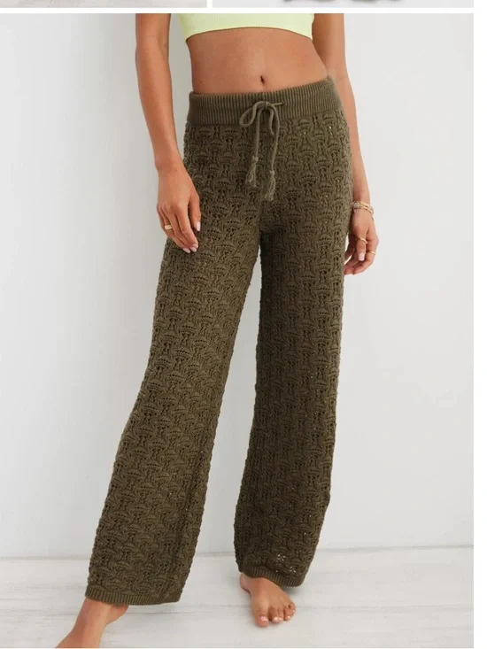 Aerie crocheted cover up Pants , XS swimsuit cover up - Picture 1 of 7